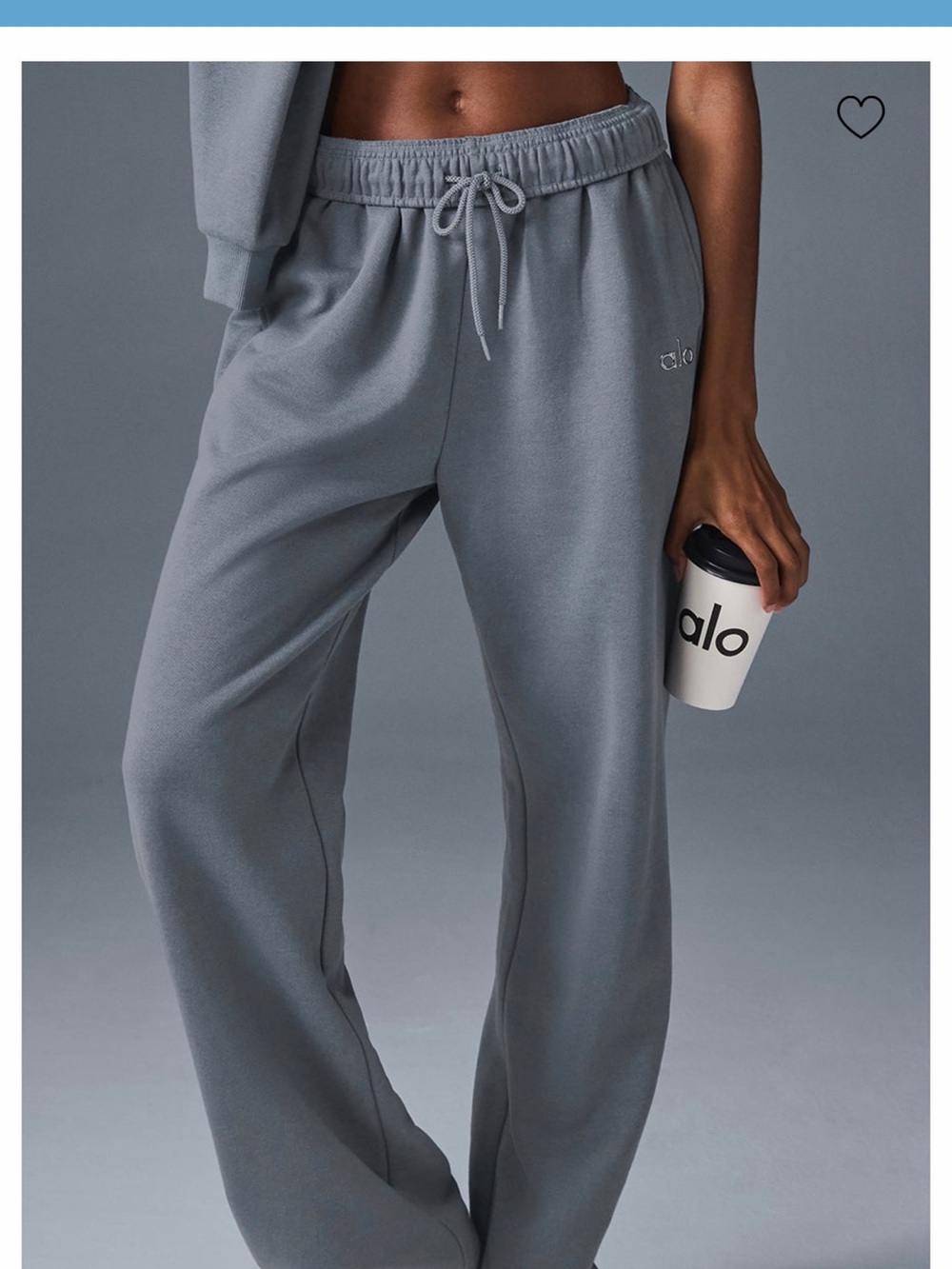ALO Yoga Relaxed Drawstring Track Pants in Slate Gray
